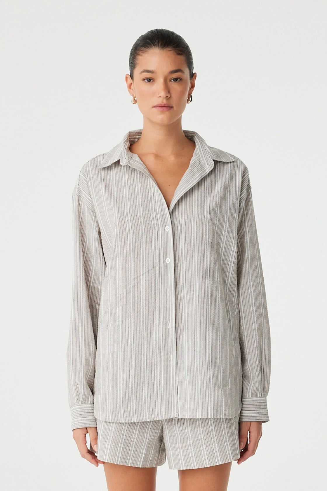 ARCAA. Ines Shirt - Clay Stripe