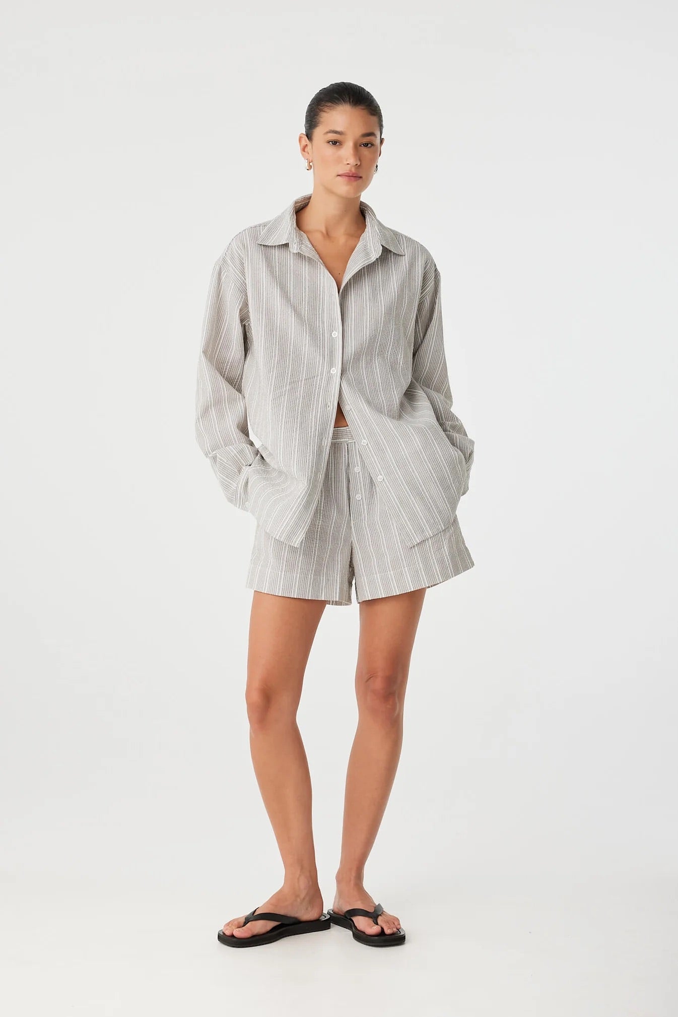 ARCAA. Ines Shirt - Clay Stripe