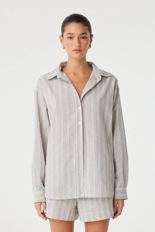 ARCAA. Ines Shirt - Clay Stripe