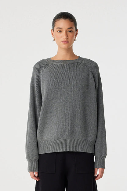 ARCAA. Emery Sweater - Dark Grey Marle