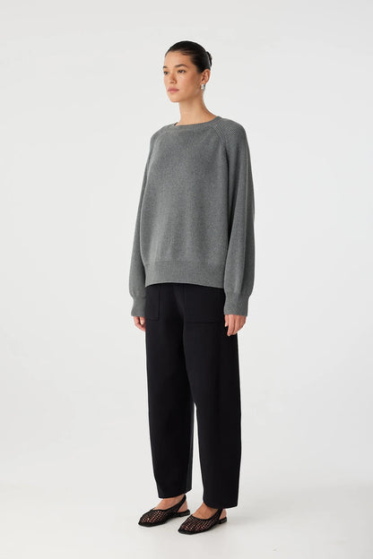 ARCAA. Emery Sweater - Dark Grey Marle