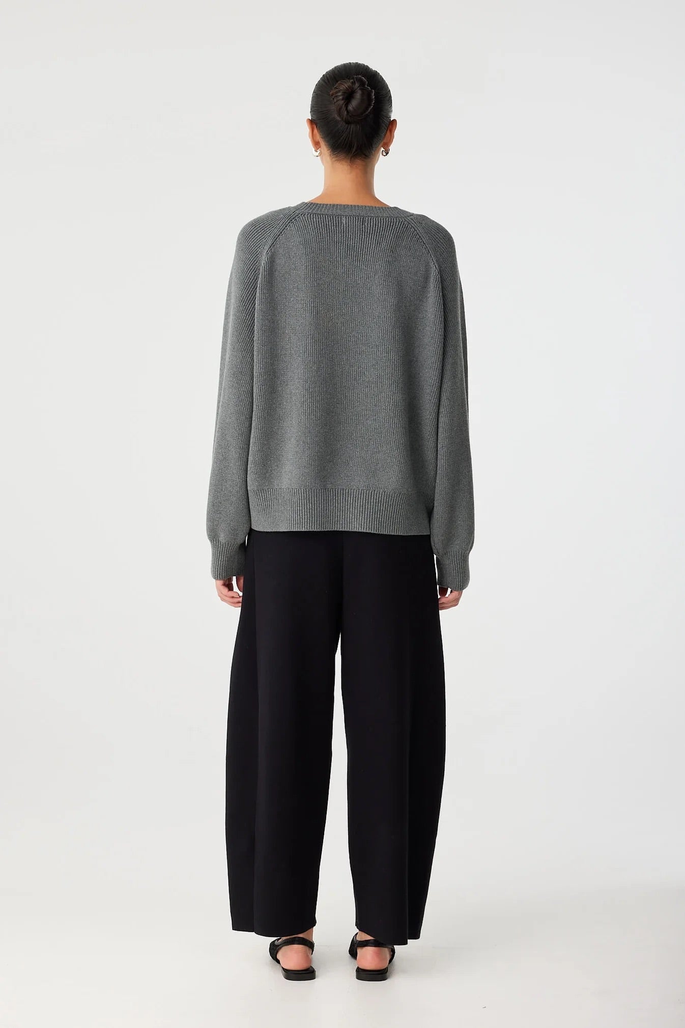 ARCAA. Emery Sweater - Dark Grey Marle