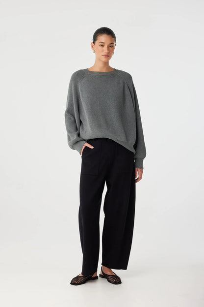 ARCAA. Emery Sweater - Dark Grey Marle