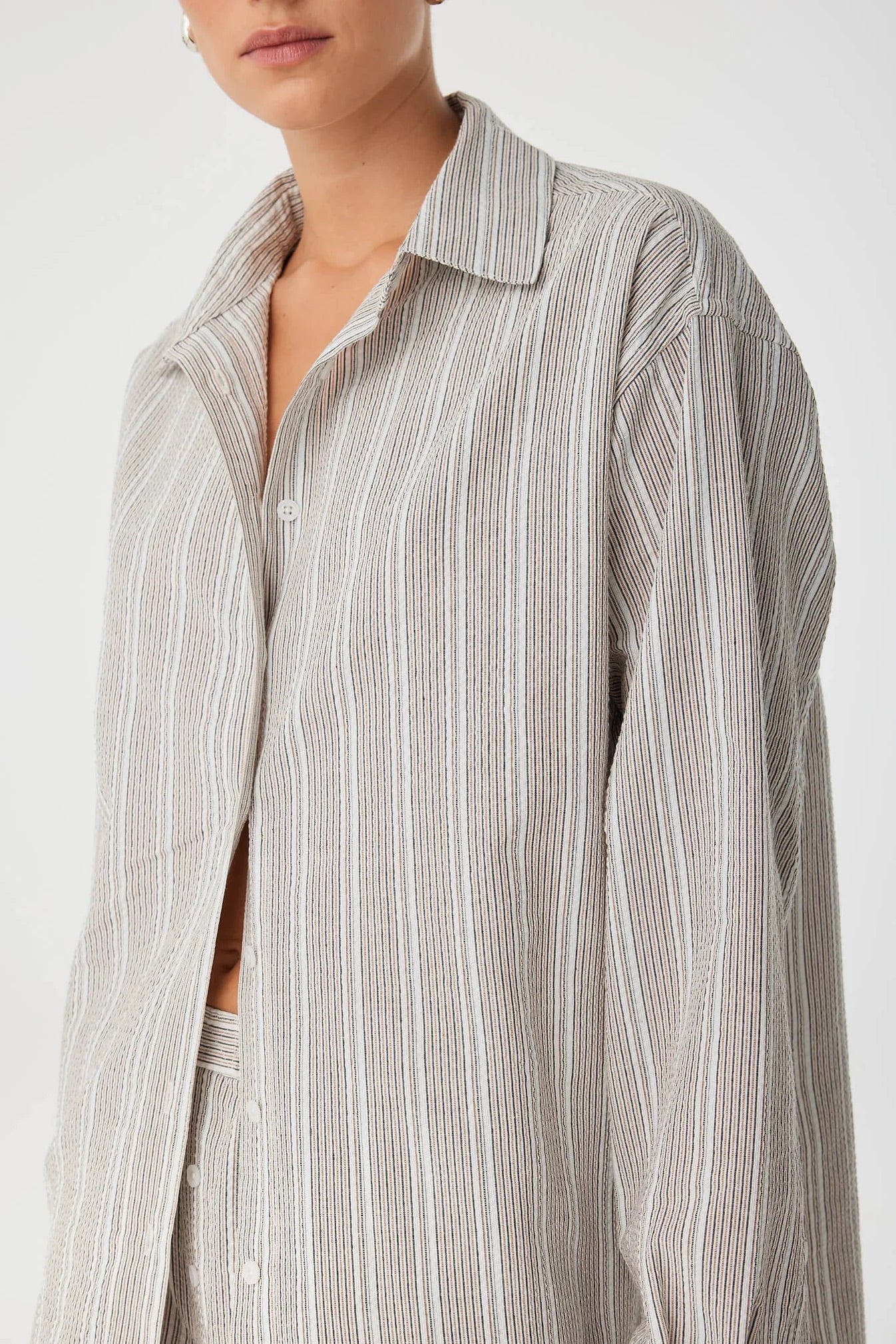 ARCAA. Ines Shirt - Clay Stripe