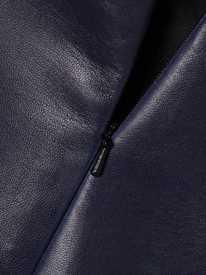 KHAITE Jett leather mini skirt