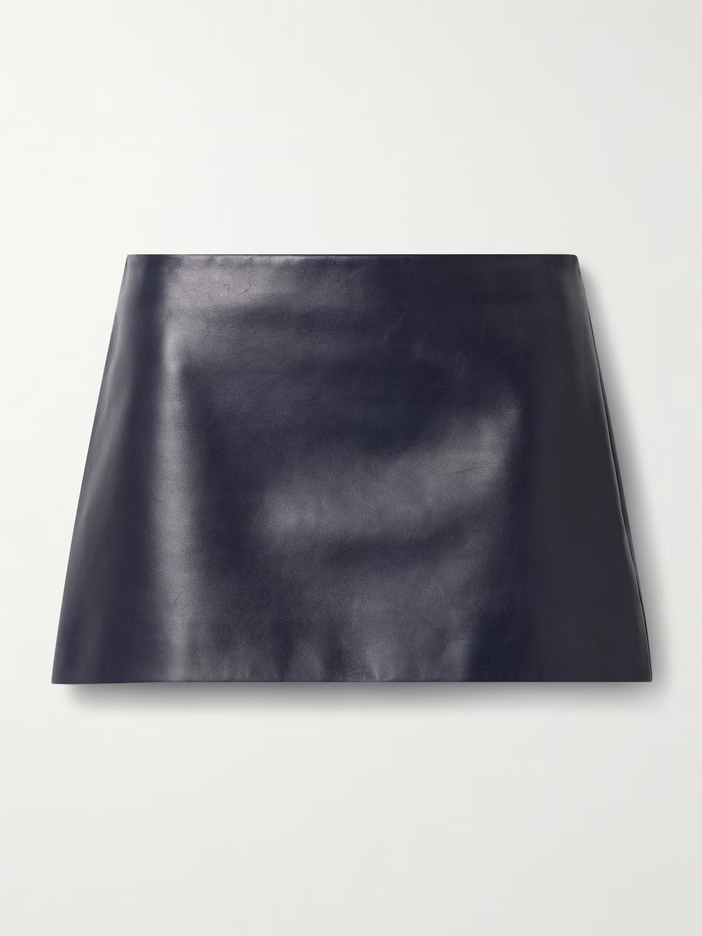 KHAITE Jett leather mini skirt